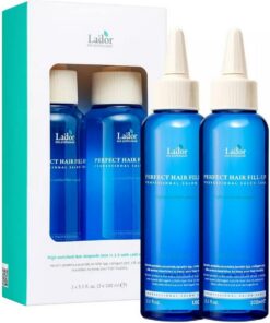 LA'DOR Perfect Hair Fill-Up Filler Duo 100 + 100 ml Hair Treatment Hydrate les Cheveux Donne un Éclat Sain Retour Normalise pH Valeur Peau Composition Comprend Collagène Kératine