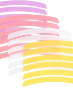 HEMOTON 12paires Strips Silicone pour Rehaussement de Cils Étui Rose Jaune Blanc Outils de Lifting Cils pour Professionnels Maison