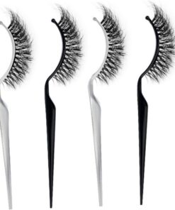 OUNONA Outil de Pose de Cils Ajustable en Plastique Argenté 3 Pièces pour Salon et Usage à Domicile, Aides la Mise en Place de Cils Pratique et Légère