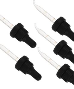 OUNONA 5pièces Compte-gouttes Gradué pour Dosage Précis Compatible avec Flacons Huiles Essentielles Parfums et Extraits de Plantes Outil Indispensable pour Aromathérapie et Utilisation