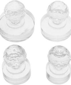 Tampon de Pressage Cosmétique Rond en Cristal 4 Pièces | Format Compact et Portable, pour Poudre et Surligneur, Usage Quotidien Voyage
