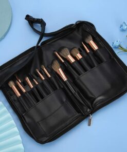 Trousse professionnelle portable pour pinceaux de maquillage - 24 poches - Organisateur de voyage