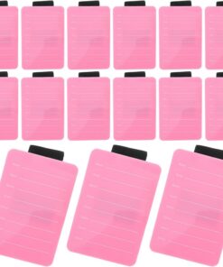 Palette de Cils Acrylique Rose 15 Pièces avec Échelle 8-15 Mm | Bracelet Élastique Intégré, Usage en Pose Professionnelle, Nettoyage Facile et Performance Stable
