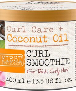 Maui Moisture | Masque capillaire Smoothie Curl Care + Coconut Oil (pot de 400 ml) – Soin cheveux hydratant à l'huile de noix de coco – Masque végan pour cheveux épaix et bouclés