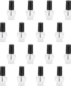 OUNONA 20pièces Flacon de Vernis à Ongles Forme de Cœur Sous-flacon pour Nail Art Accessoire de Manucure