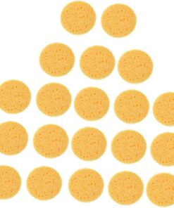 VALICLUD 100 pièces Lot de Éponges Maquillage Rondes de Bois et Pratiques pour Démaquillage et Nettoyage Visage Lavables et Réutilisables Outil de Beauté Confortable pour Soins Peau