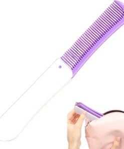 Peigne Pliant Portable Soin Capillaire À Double Tête | Peigne Coiffant Pliant pour la Maison, les Voyages, les Vacances, l'Appartement, l'Hôtel, le Dortoir, la Plage