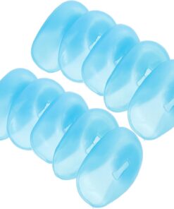 VALICLUD Protège-oreilles Réutilisables en Silicone 5 Paires Taille Protection Coloration Capillaire et Chaleur pour Salon de Coiffure et Soins Capillaires Bleu