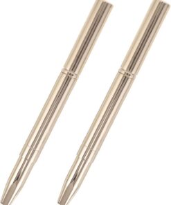 Ciieeo Pinceaux à Lèvres Rétractables avec Capuchon Protecteur Lot de 2 en Métal à Double Embout Design Élégant pour Maquillage Précis et Retouches en Voyage