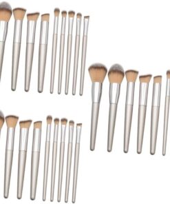 Housoutil 30pièces Set De Pinceaux De Maquillage Kit De Pinceaux Cosmétiques Portable Avec Forme Outils De Pour Fond De Teint Et Blush