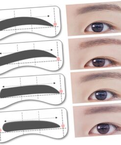 Healvian Pochoirs Sourcils Autocollants 32 Paires 8 Styles en Plastique pour Maquillage Précis et Facile, Accessoire Beauté pour Débutants et DIY