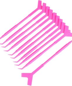 VOSAREA Outil Professionnel Prise Confortable pour Permanente Brosse Y 10 Pièces 3 Fonctions en Plastique pour Rehaussement de Cils, Peigne et Séparateur et Maquillage des Cils