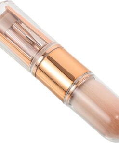 Ciieeo Ensemble de Pinceaux de Maquillage Rétractables pour Voyage avec Étui Compact en Plastique et Fibres, Pinceau Blush Portable pour Résultats Professionnels