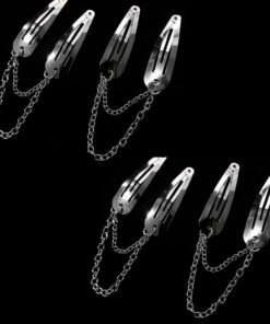 Lot de 4 barrettes à cheveux en métal argenté avec pendentif en forme de cœur pour filles, accessoires de coiffure, soins capillaires