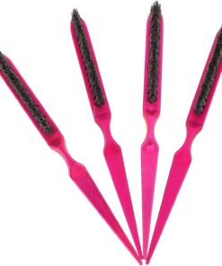 VICASKY Lot de 4 Peignes de Coiffure de Salon 3 Rangées Rose Fuchsia pour Femmes et Hommes Cheveux Bouclés et Secs Usage Professionnel Soins Capillaires