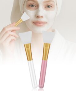 Lot de 2 pinceaux à gelée pour application de masque pour une couverture uniforme - Pinceau en silicone tout-en-un - Outil de beauté pour tous les types de peau - Accessoire de beauté coréen pour