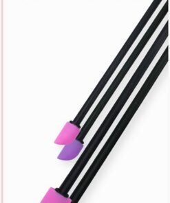 S&T INC. Lot de 4 spatules de maquillage, grande et mini spatules en silicone pour cosmétiques, shampooing, soins capillaires et produits de soins de la peau, rose/violet
