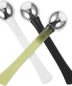VICASKY Bâtonnet de Massage des Yeux Outil Compact Portable 3 Pcs un Paquet Pochette en Alliage de Zinc et Résine pour Soulager la Fatigue Oculaire, à Transporter