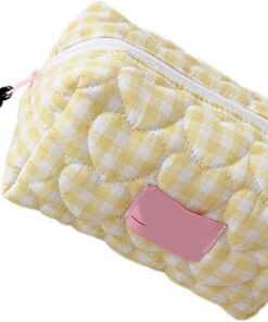 Trousse de Toilette Portable en Tissu avec de Couleur Bonbon en Forme de cœur pour Voyage, Organisateur de Rangement de cosmétiques