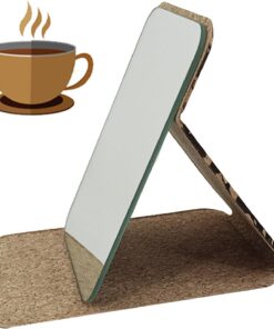 Générique Glace De Camping - Miroir Portable Motif Marc De Café Format | ,Accessoires Beauté pour Sac À Dos, Salle De Bain, Spa, Valise, Avion pour Femmes Et Filles