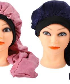 Healvian Bonnet De Nuit Élastique En Soie Pour Soins Capillaires Salon De Beauté Maison