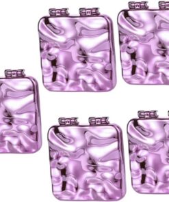 Housoutil 5pièces Miroir De Maquillage Portable Miroir à Main Électroplate pour Voyage Et Utilisation Outil Pratique pour Soins Peau Et Application De Maquillage