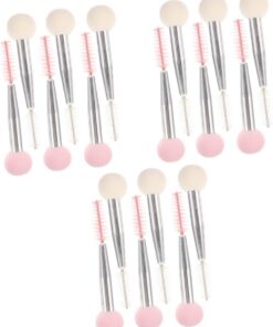 Healeved 18pièces Pinceaux Double Embout Pour Maquillage Applicateur Éponge Multi-fonctionnel Pour Sourcils Et Outil De Pratique