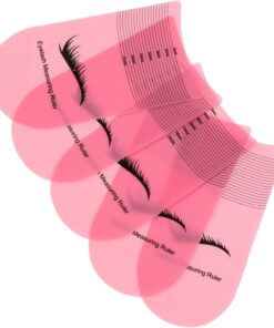 VALICLUD Règles à Recourber Cils en Plastique Rose pour Extensions de Cils Lot de 5 Outil de Mesure Précis et Convivial Accessoire Beauté Essentiel