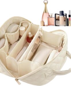 Trousse de maquillage imperméable de grande capacité, trousse de voyage avec organisateur de pinceaux renforcés, trousse de toilette professionnelle, outil de beauté haute performance, article moderne