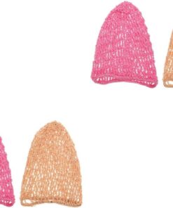 Healeved 4pièces Bonnet Maille Élastique Pour Cheveux Filet De Pour Femme Couverture De Soins Capillaires