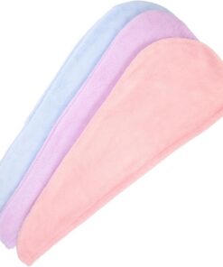 TXQHD Serviettes de tête Soins capillaires, 3 pièces, enveloppe Cheveux pour Femmes, séchage Rapide, sèche-Cheveux à Capuche