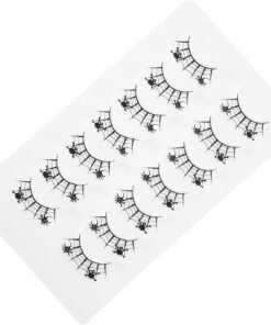 ULTECHNOVO 7 Paires Faux Cils Noirs pour Halloween Motifs Découpés Complexes, Légers et Polyvalents, pour Fêtes et Cosplay Féminins