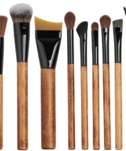 Pinceaux De Maquillage en Bois pour Blush, Highlighter, Poudre, Correcteur, Outil Cosmétique Professionnel De Précision