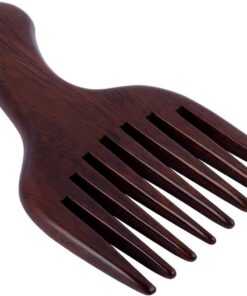 Ciieeo Peigne de Massage en Bois D’ébène Noir pour Massage Cuir Chevelu et Polissage Fin Design Délicat Forme Naturelle Unique, pour Soin Capillaire