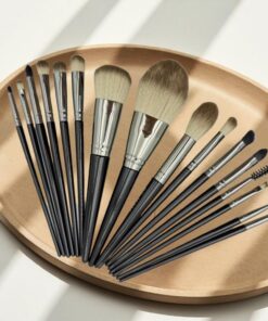 Lot de 16 pinceaux de maquillage professionnels | Poils doux pour poudre, blush, fond de teint, fard à paupières, correcteur et sourcils