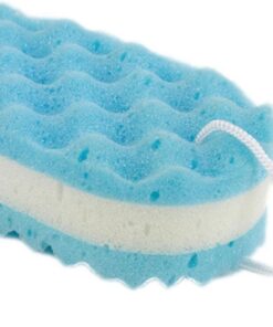 Shower Sponge Scrubber, Soft Bath Foam, Body Cleaning Wash Pad, Ergonomic | Wave Texture Scrub Gentle Bath Tool, Shower Accessory for Family Friends Daily Skin Care Use 6.5x3.54x1.97 inches