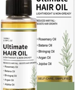 Huile de Soin Capillaire Liquide Réparateur Rafraîchissant 100ml | Huile Hydratante Pour Cheveux Bouclés Et Lisses Pour Maison Salon Dortoir Appartement Voyages D'affaires Femmes
