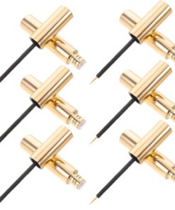 Healeved 6 Pièces Tube 10ml Vide Rechargeable de Mascara en Plastique Or pour Maquillage Polyvalent et Réutilisable, pour Trousse de Voyage
