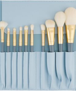 Lot de 10 pinceaux de professionnels pour femmes, pinceaux de | à poils doux, poignée en bois, pinceaux de de pour débutants, outils de beauté pour application