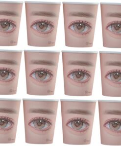VICASKY 20 Pièces Coupes de Pratique pour Extensions de Cils Ensemble pour Cartographie des Yeux Outils Application pour Faux Cils Pratique pour Débutants et