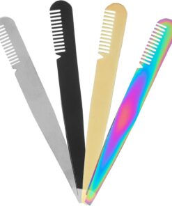 Ciieeo Pinces à Épiler Lot de 4 pour Sourcils Outil de Beauté Précis en Acier Inoxydable Design Ergonomique Portable pour Femmes, pour Épilation du Visage
