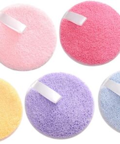 Housoutil 5pièces Éponges Maquillage Rondes pour Visage pour Filles Disques Démaquillants Compacts Outils Cosmétiques