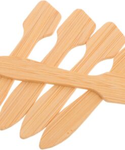 Gatuida Ensemble de 5 Spatules Cosmétiques en Bois pour Masque Facial, Outils Polyvalents et Portables pour Usage à Domicile Voyage