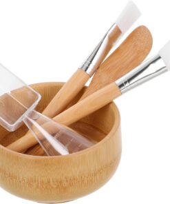 YARNOW Spatule, Pinceau en Silicone pour Masque Facial Ensemble de 5 Pièces Portable pour Soins de Beauté DIY et Voyages