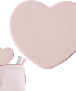 Générique Miroir de de Format Coeur – Outil Beauté Compact | Miroir Cosmétique Portable pour Femmes Adolescentes Salle de Bain Sac à Main Coiffeuse Salon Coiffure Douche