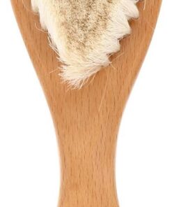Brosse à Cheveux en Bois et Laine pour Garçon et Filles – Brosse Douce pour Bébé Massage Cuir Chevelu Nettoyage des Cheveux Courts Adaptée Tout-Petits et Soins Capillaires
