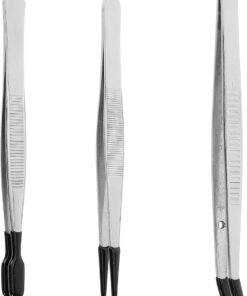 Gatuida Pince à Épiler en Acier Inoxydable Lot de 3 Pinces Multi-Usages pour Loisirs Créatifs Philatélie et Faux Cils Outils de Collectionneur Précis et Légers Accessoires Manuels