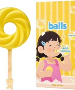 Blow Bubble Bath Balls, Body Cleanser Set, 2.91x1.57x5.28 Inches Cute Bath Balls with Foaming Feature, Baths Salt Ball, Fun Baths Toys with Colorful Design, Home SPA for Kids Travel