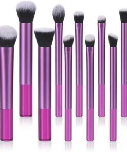 Lot de 16 pinceaux de maquillage doux et pratiques pour une application précise - Pinceaux cosmétiques adaptés aux débutants - Rangement facile - Outils de maquillage multifonctionnels
