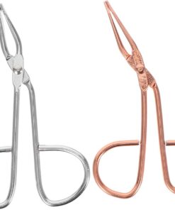Gatuida 2pièces Pince à Épiler Courbée Acier Inoxydable Pince à Sourcils à Pointe Biseautée Outil Pour Épilation Des Cils Et Sourcils Portable Et Facile à Utiliser